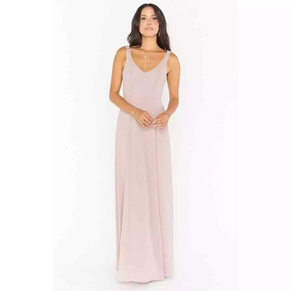 Show Me Your MuMu Light Pale Pink Sleeveless Maxi Bridesmaid Dress Size Large